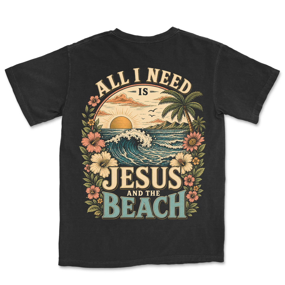 Jesus And The Beach | Black back