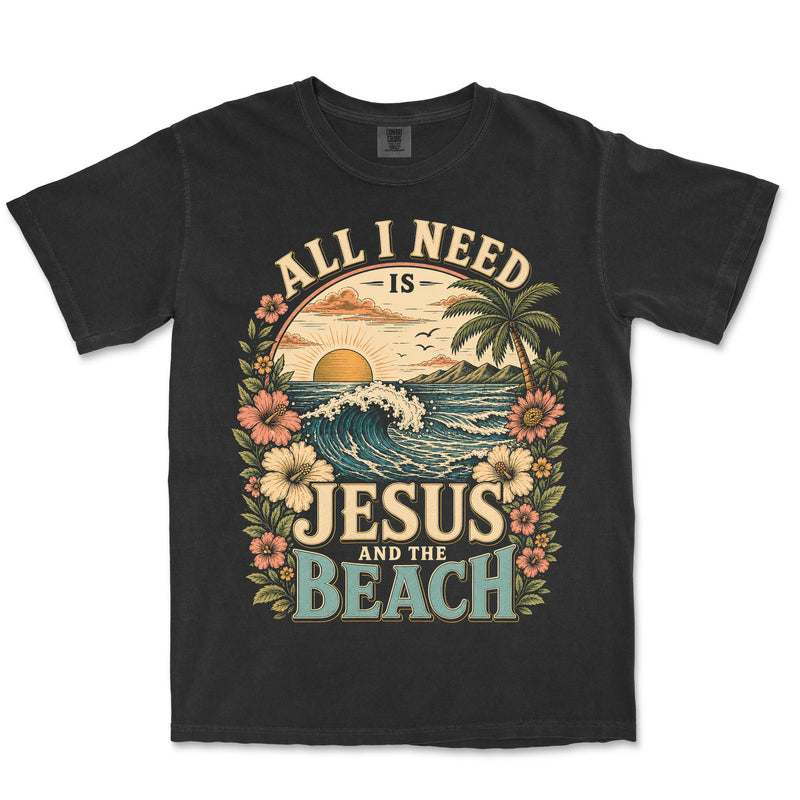 Jesus And The Beach | Black front