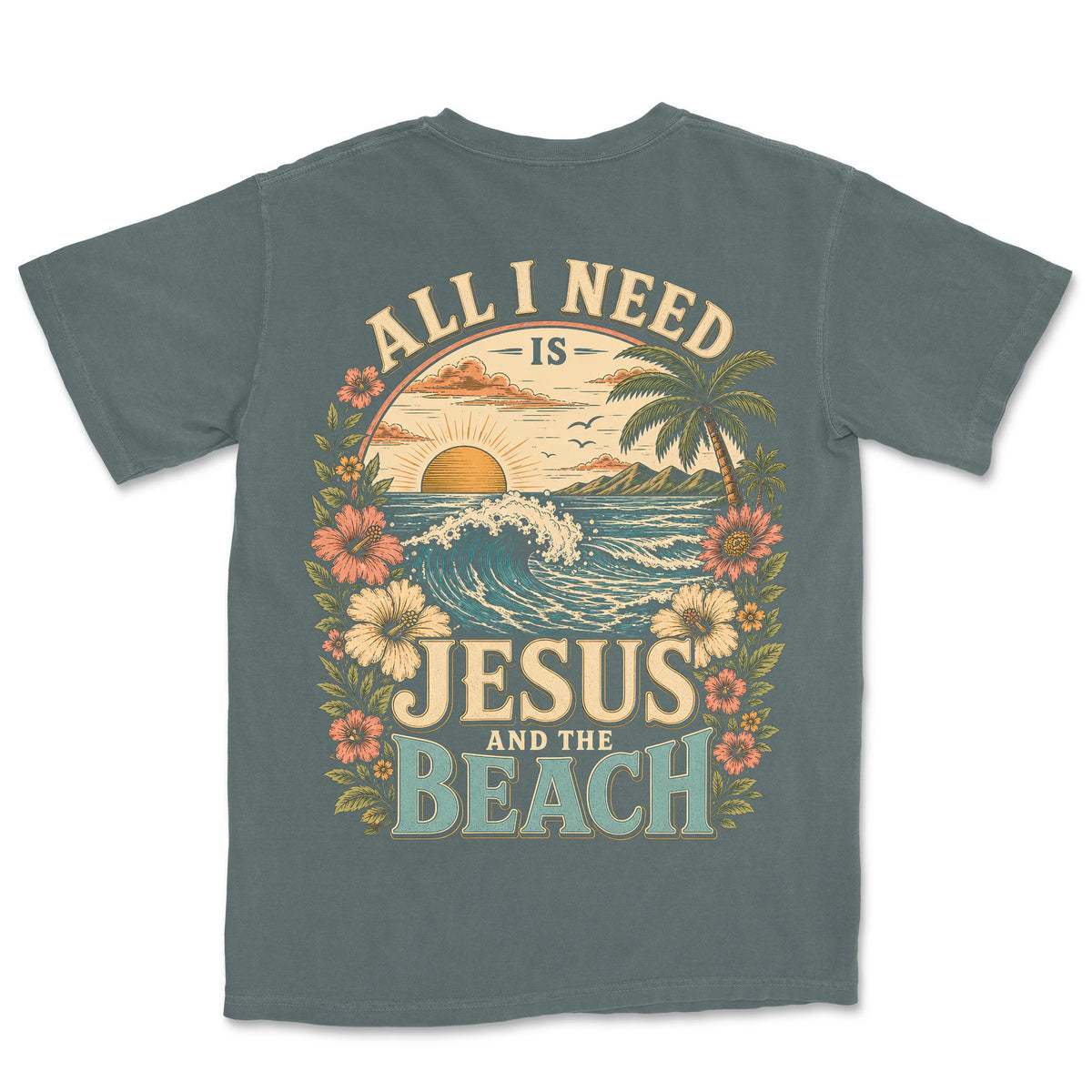 Jesus And The Beach | Blue Spruce back