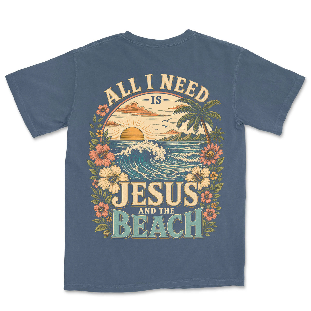 Jesus And The Beach | Denim back
