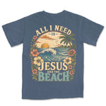 Jesus And The Beach | Denim back