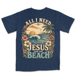 Jesus And The Beach | Navy back