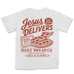 Jesus Delivers Daily Bread | White back