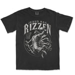 Jesus Has Rizzen Crest Tee | Black front