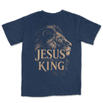 Jesus Is King Lion Tee | Navy back