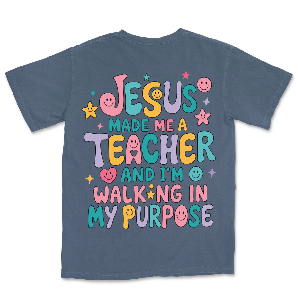 Teacher Purpose Groovy | Denim back