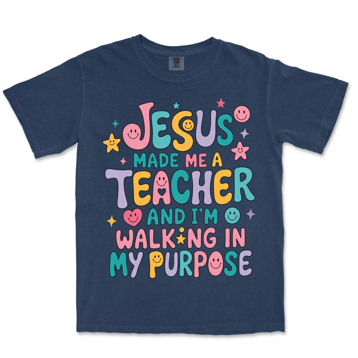 Teacher Purpose Groovy | Navy front
