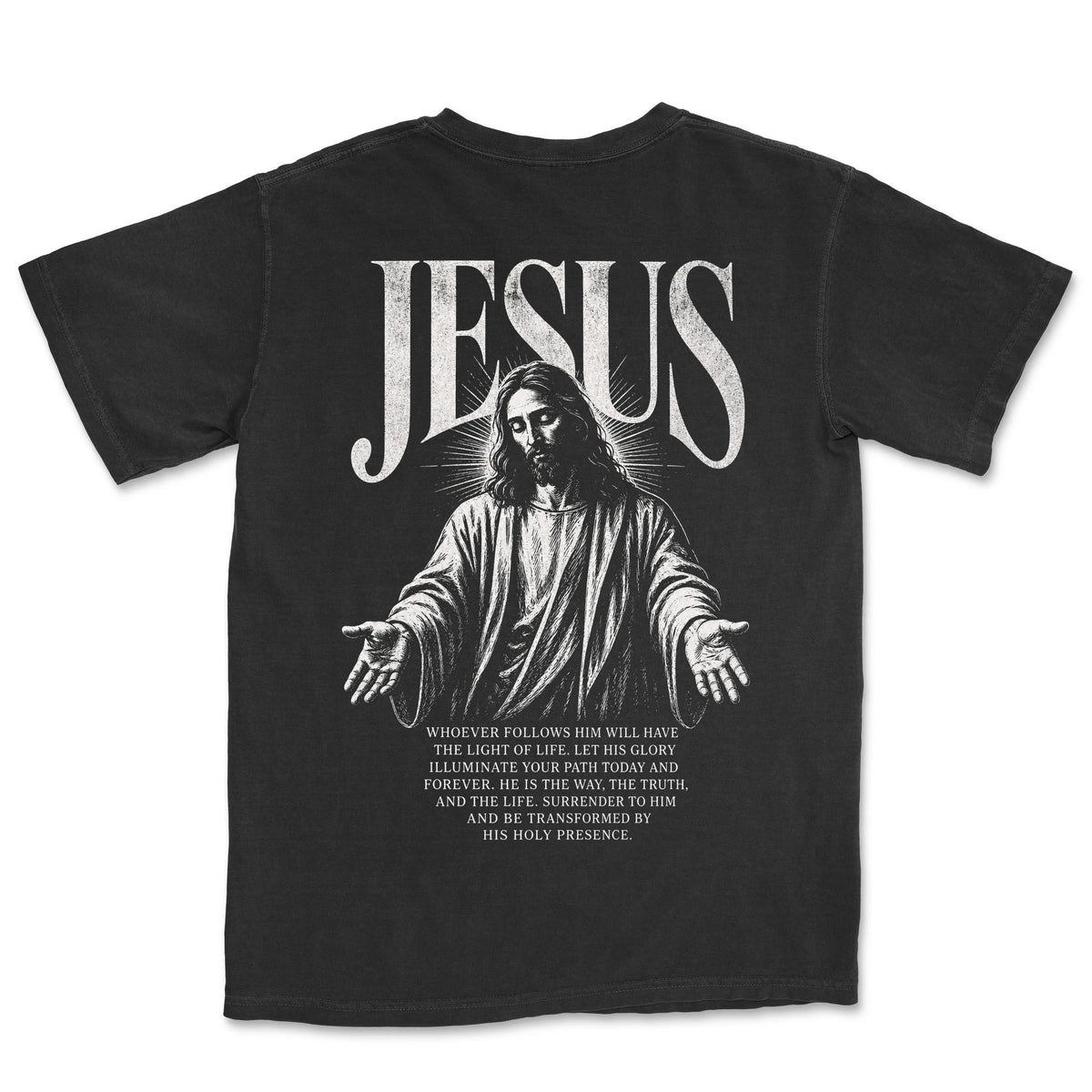 Jesus Open Arms | Black back