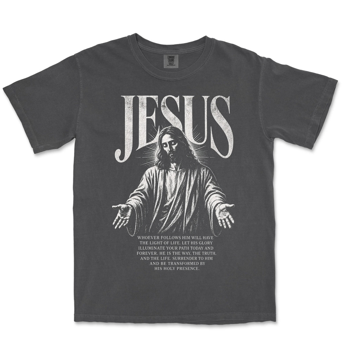 Jesus Open Arms | Graphite front