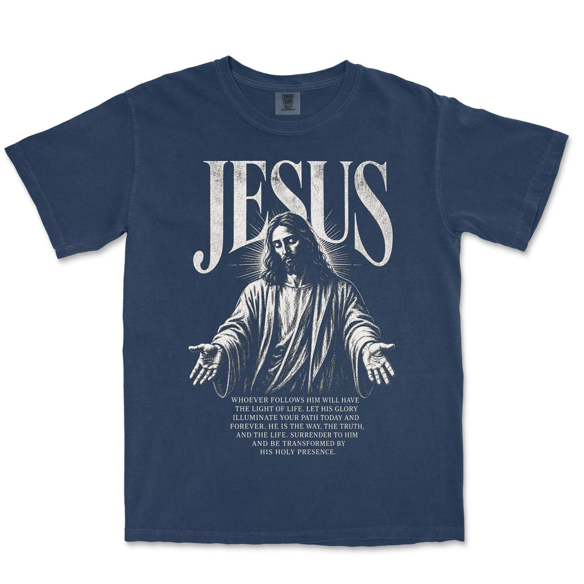 Jesus Open Arms | Navy front