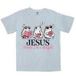 Jesus Thinks I'm A Delight Frogs | Chambray front