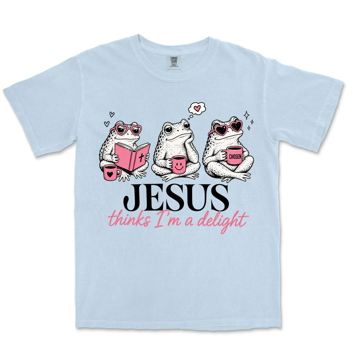 Jesus Thinks I'm A Delight Frogs | Hydrangea front