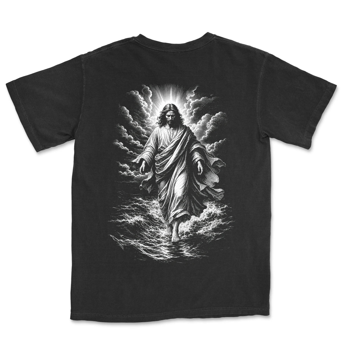 Walking On Water Engraving | Black back