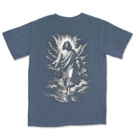 Walking On Water Engraving | Denim back