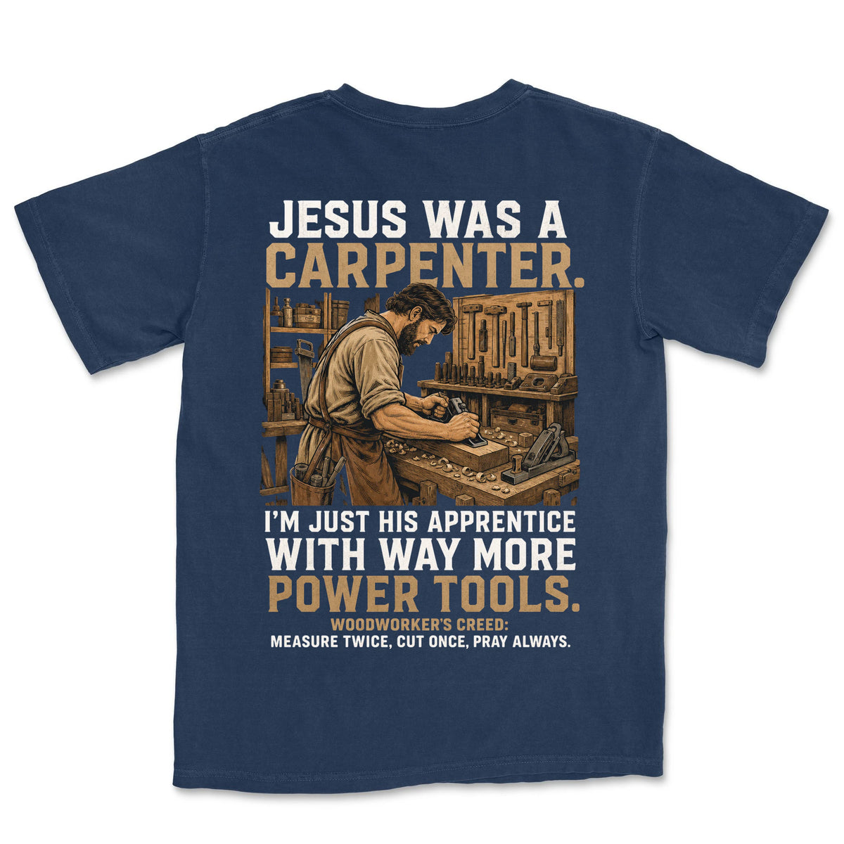 His Apprentice Carpenter | Navy back