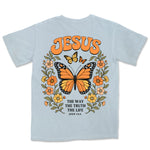 Jesus Monarch Butterfly | Chambray back