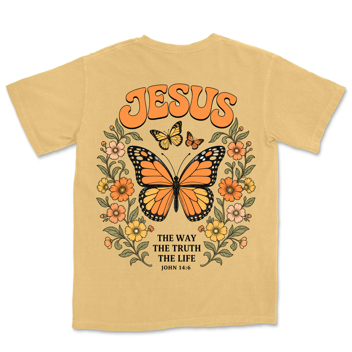 Jesus Monarch Butterfly | Mustard back