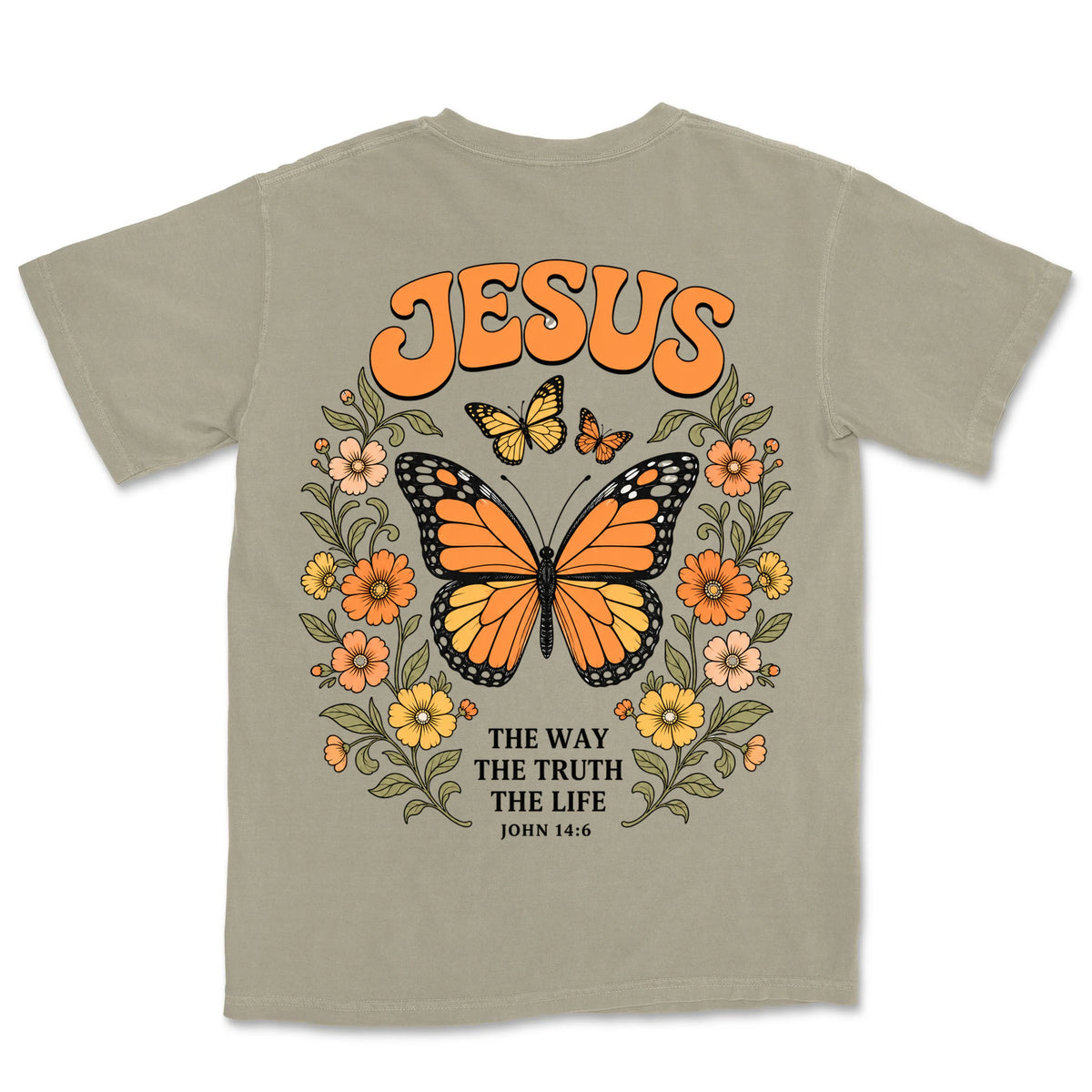 Jesus Monarch Butterfly | Sandstone back