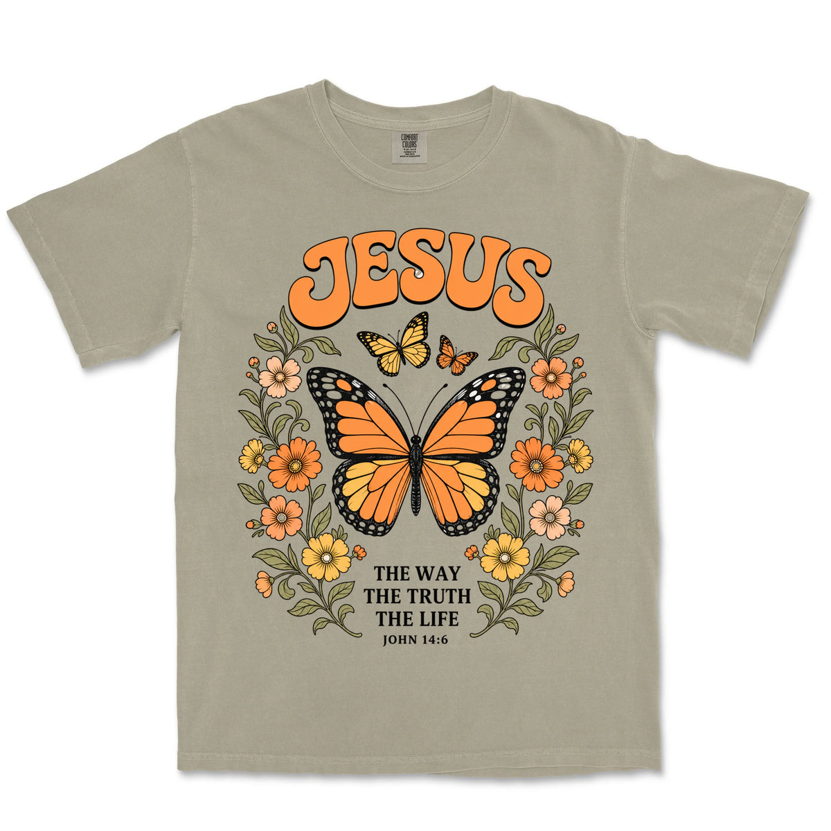 Jesus Monarch Butterfly | Sandstone front