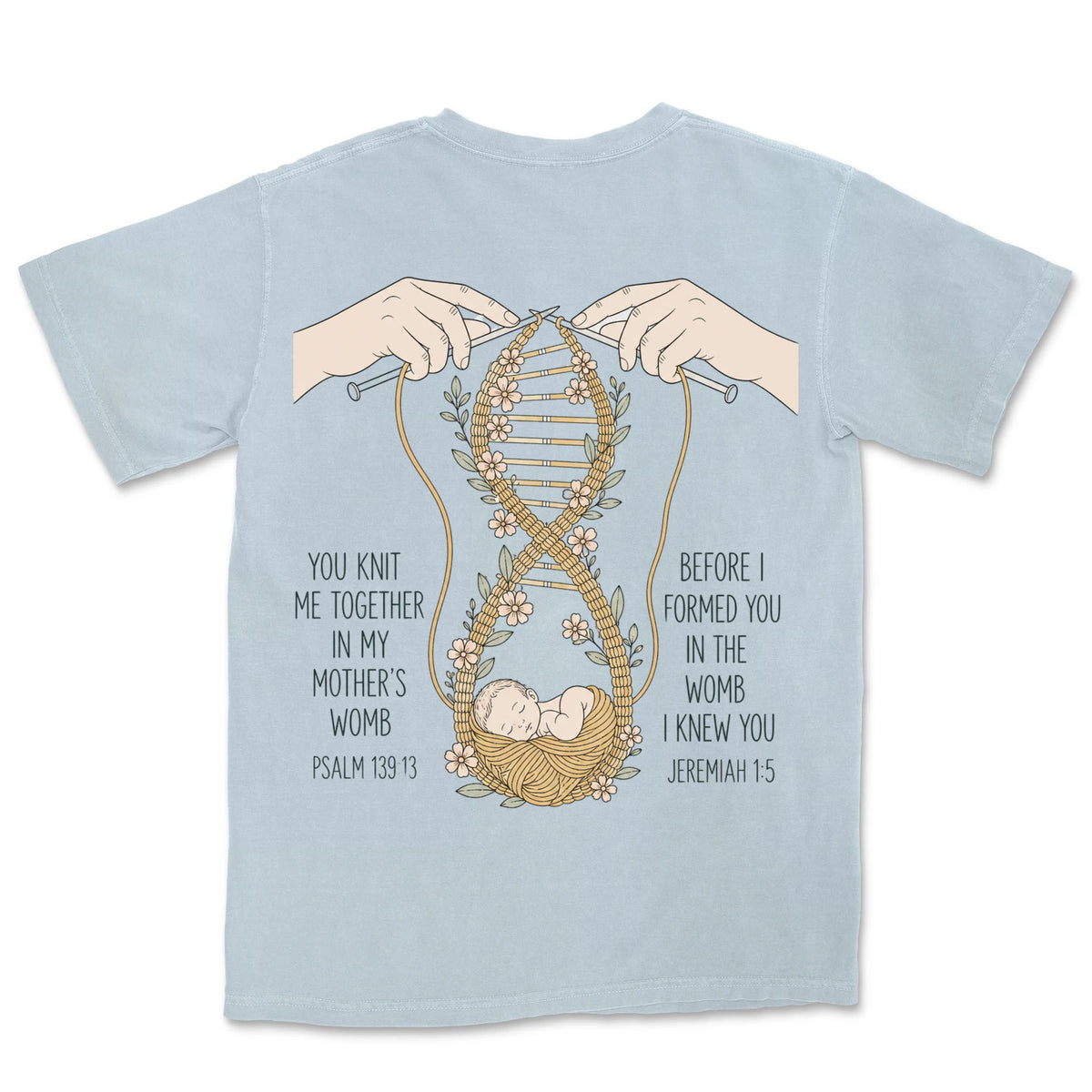 Knit Together Golden | Chambray back