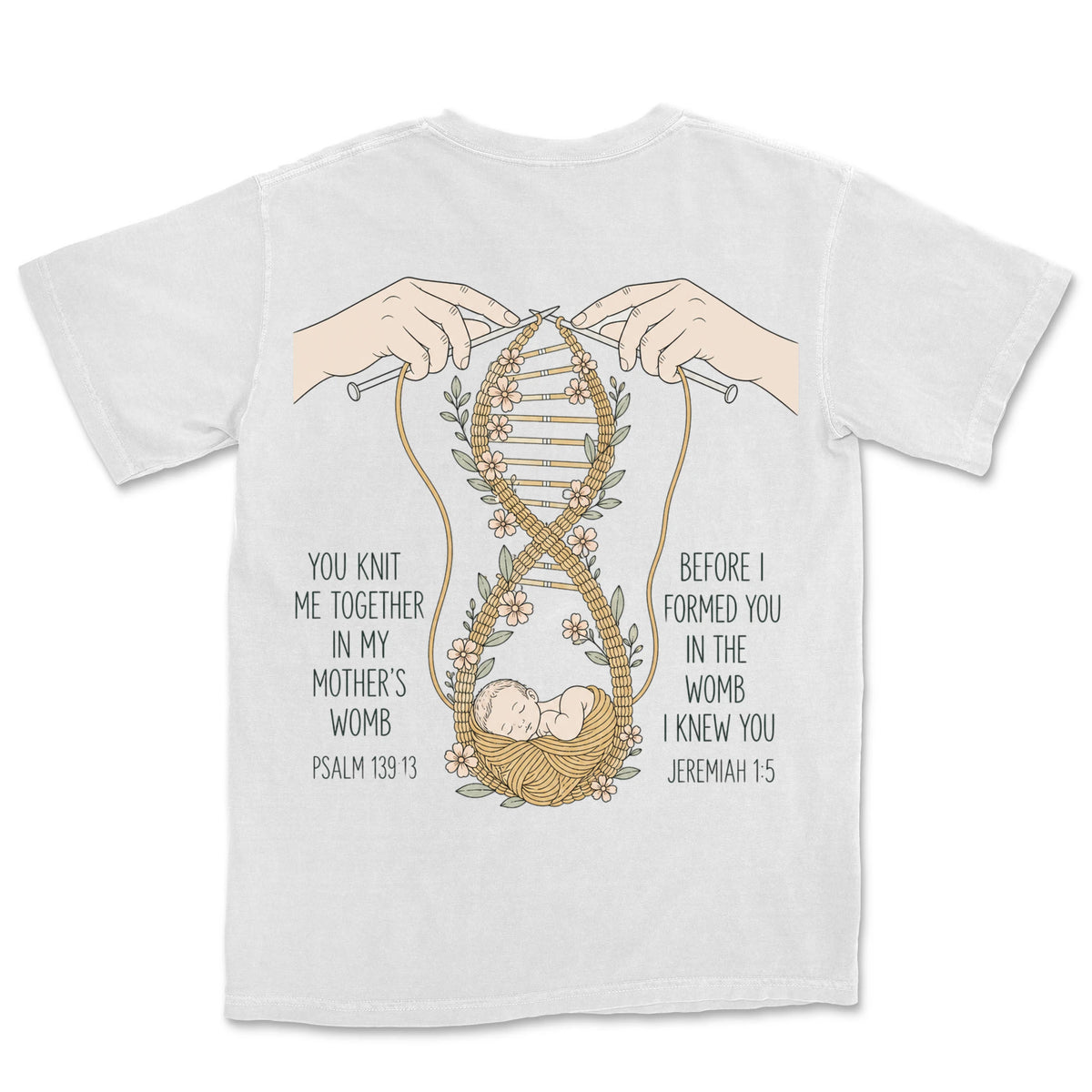Knit Together Golden | White back