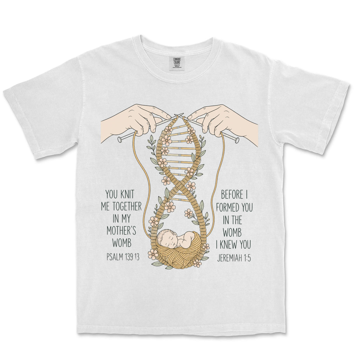Knit Together Golden | White front