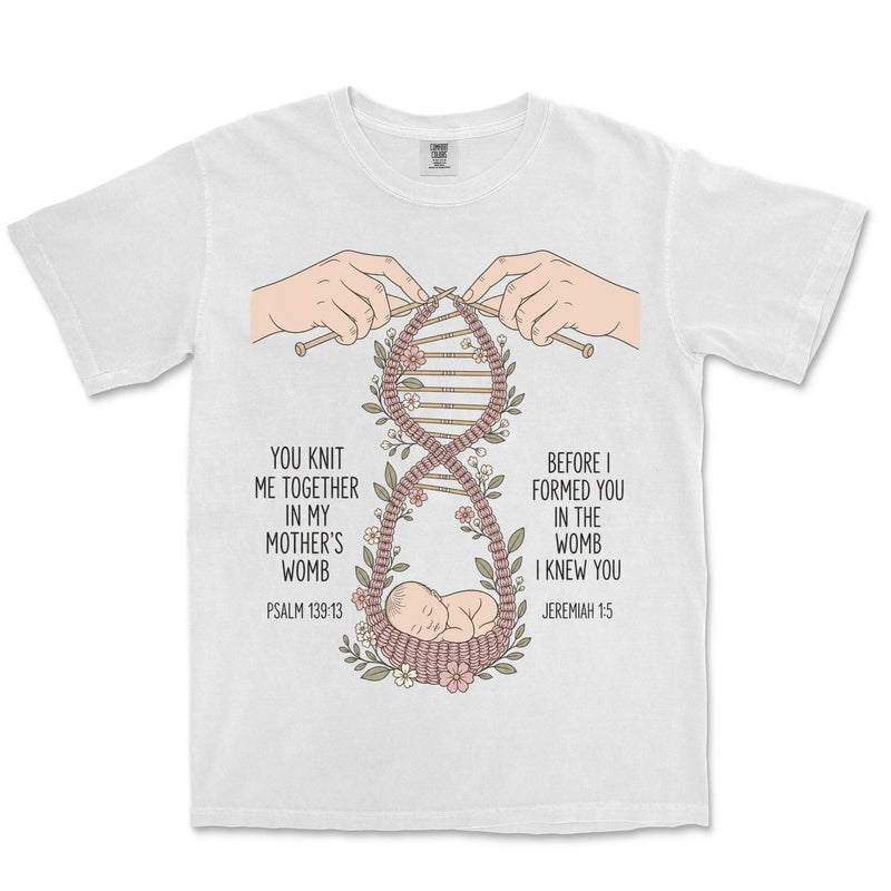 Knit Together Pink | White front