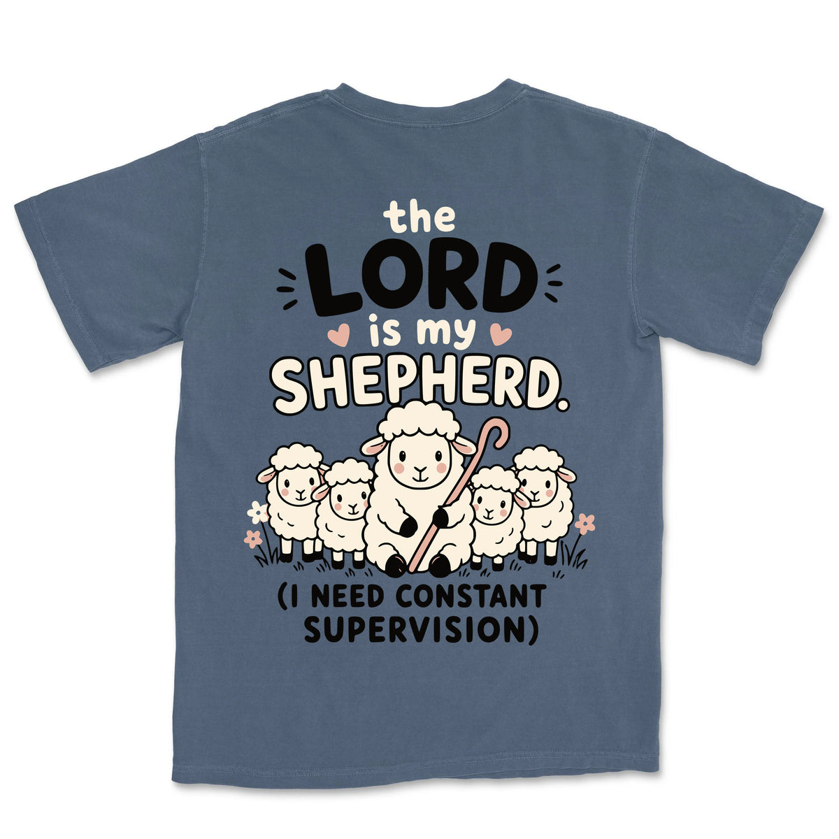 Constant Supervision Sheep | Denim back