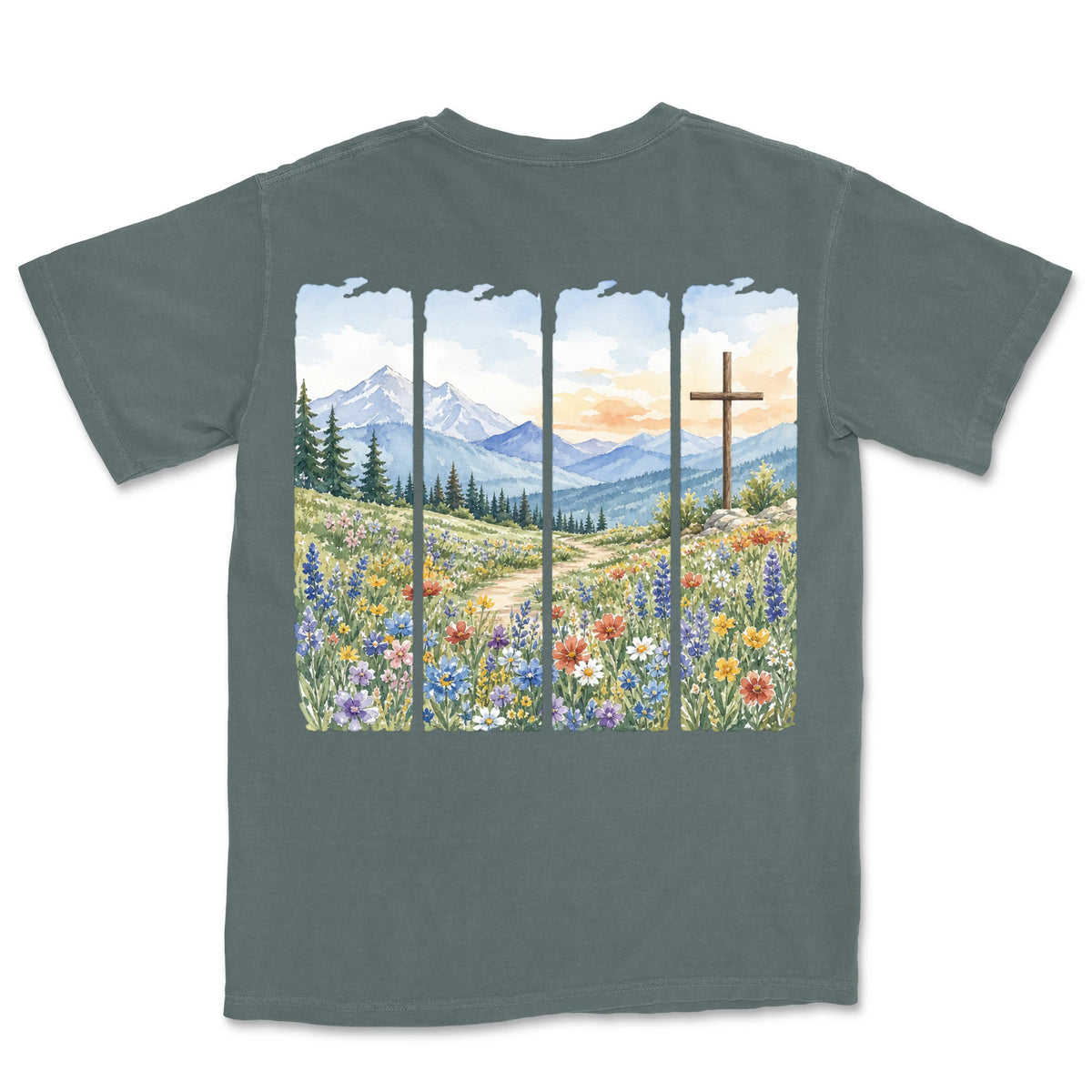 Meadow Cross Panels | Blue Spruce back