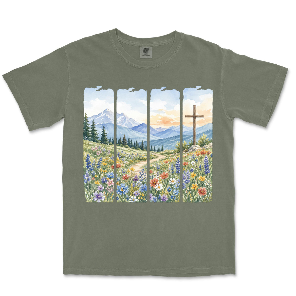 Meadow Cross Panels | Moss front