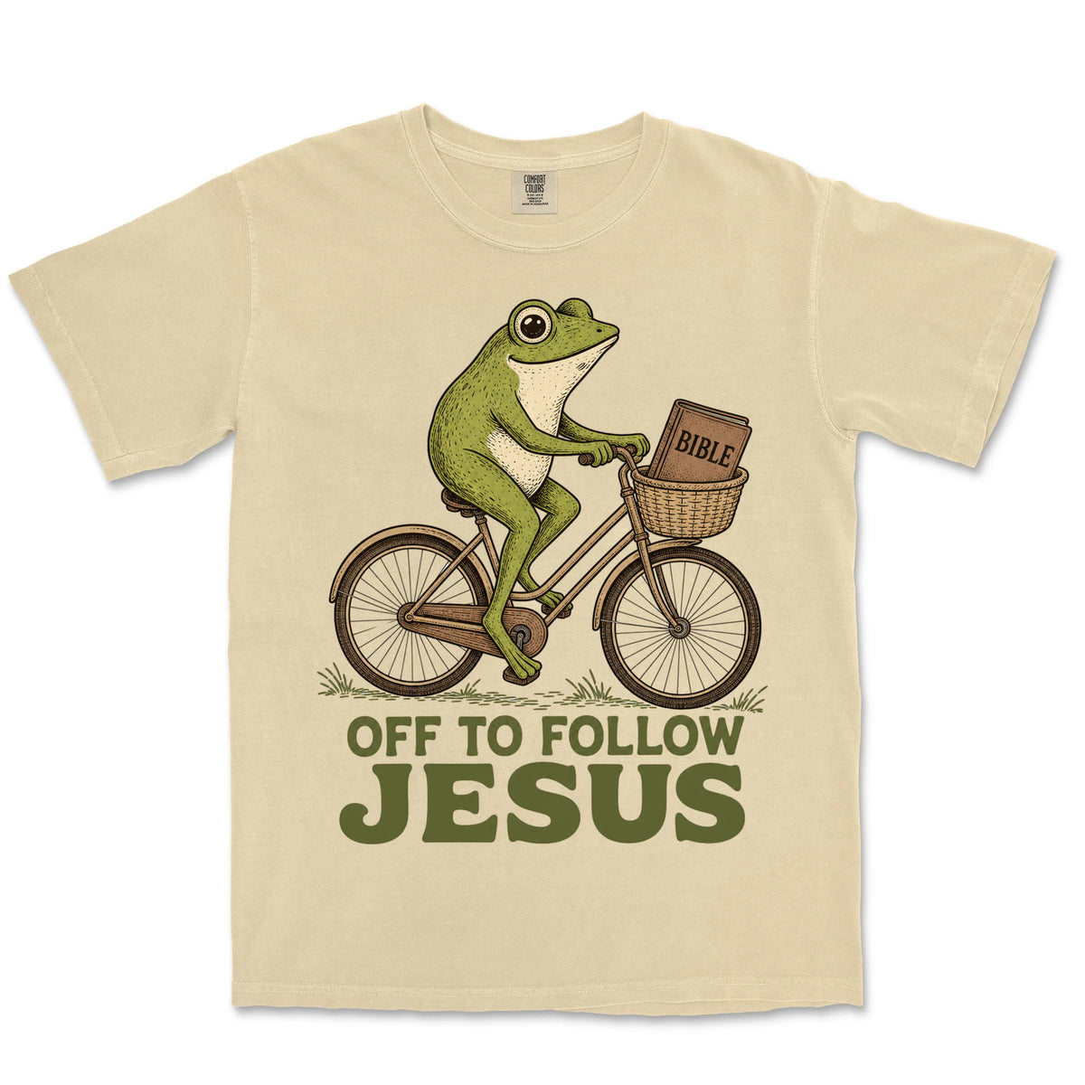 Off To Follow Jesus Frog | Banana front