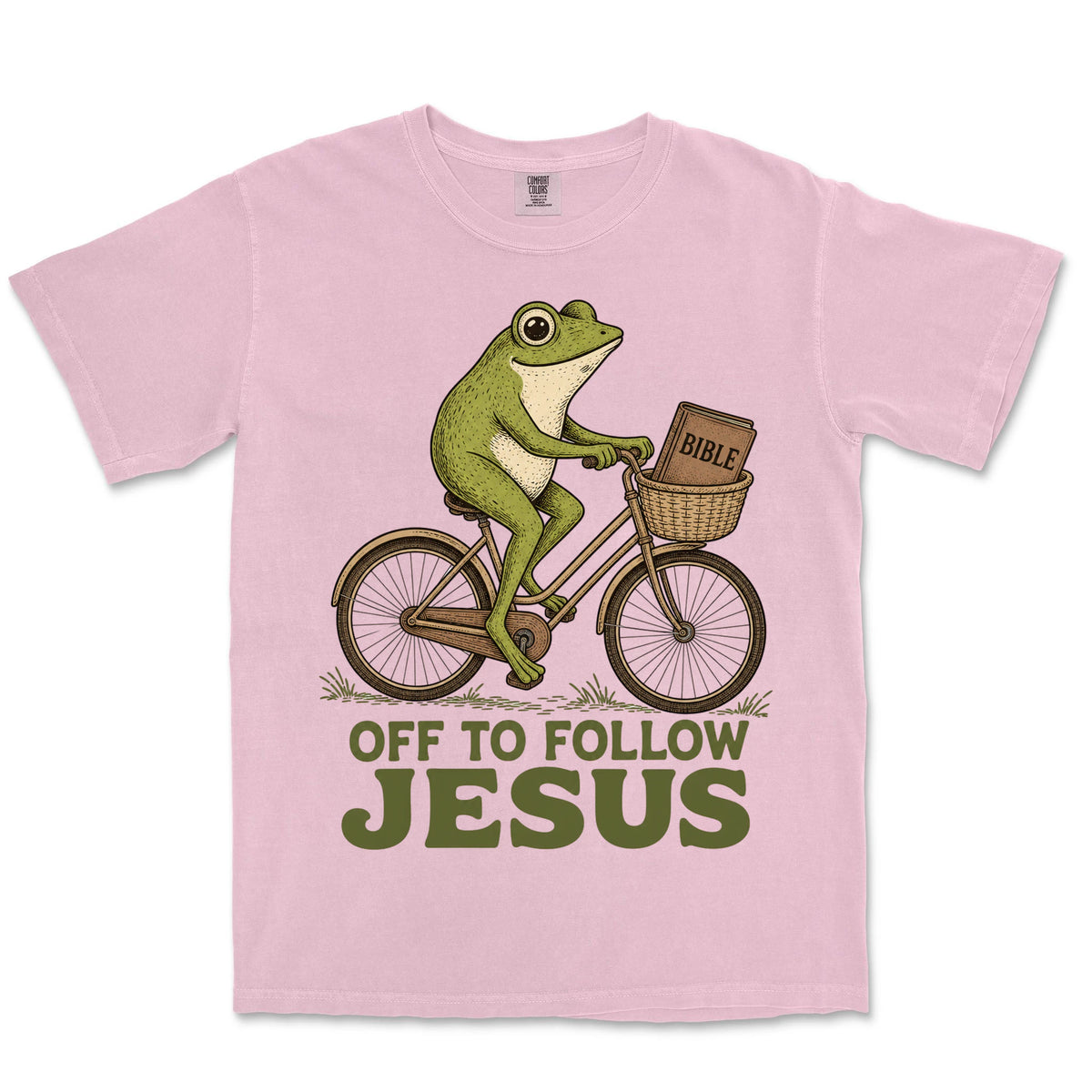 Off To Follow Jesus Frog | Blossom front