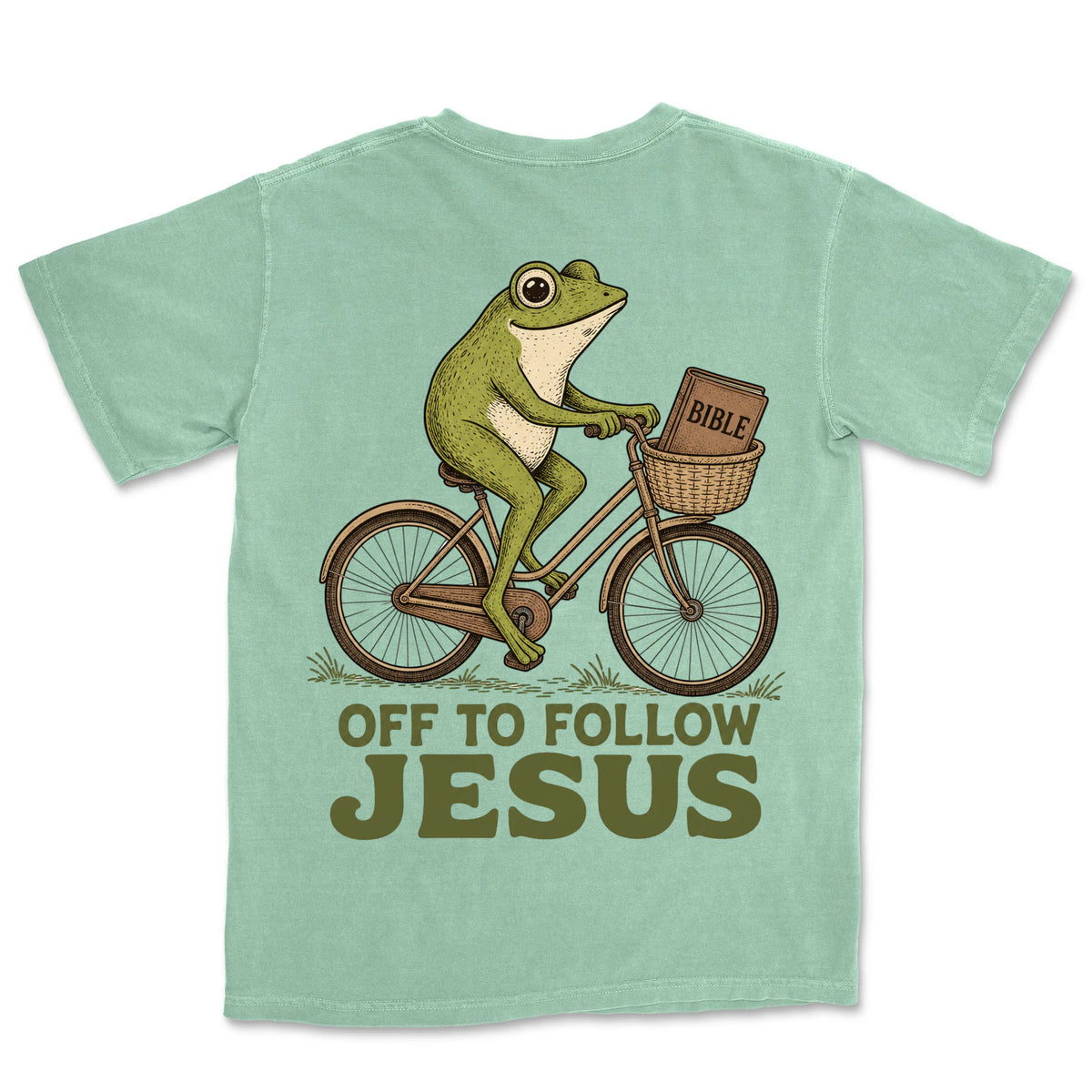 Off To Follow Jesus Frog | Island Reef back