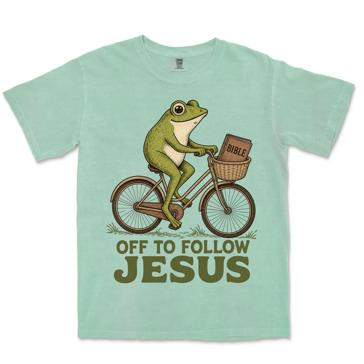 Off To Follow Jesus Frog | Island Reef front