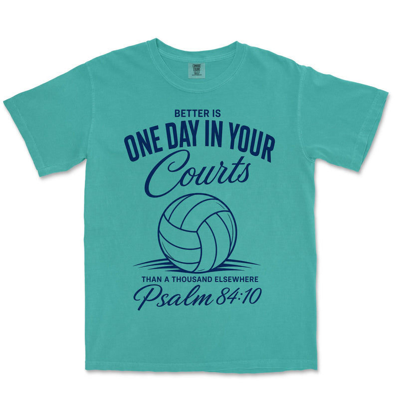 One Day In Your Courts Volleyball | Sea Foam front