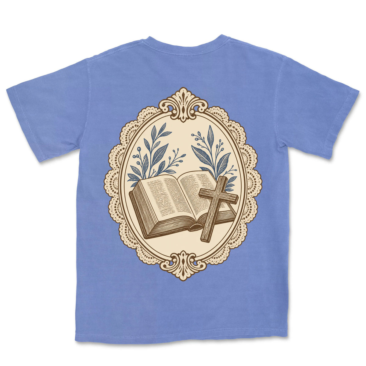 Bible And Cross Cameo | Flo Blue back