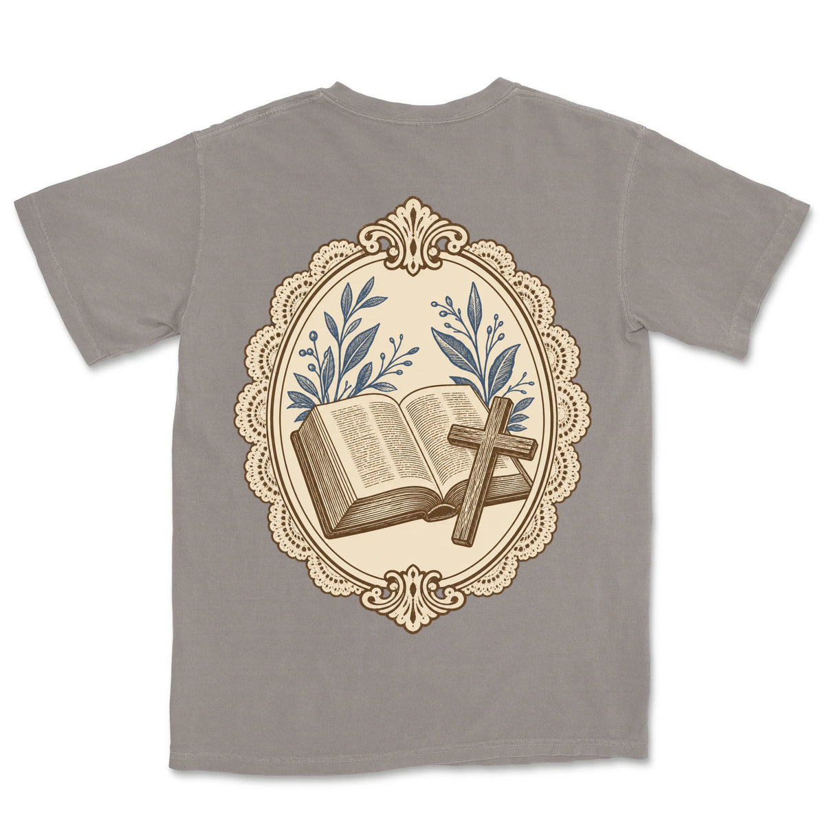 Bible And Cross Cameo | Grey back