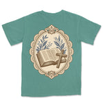 Bible And Cross Cameo | Light Green back