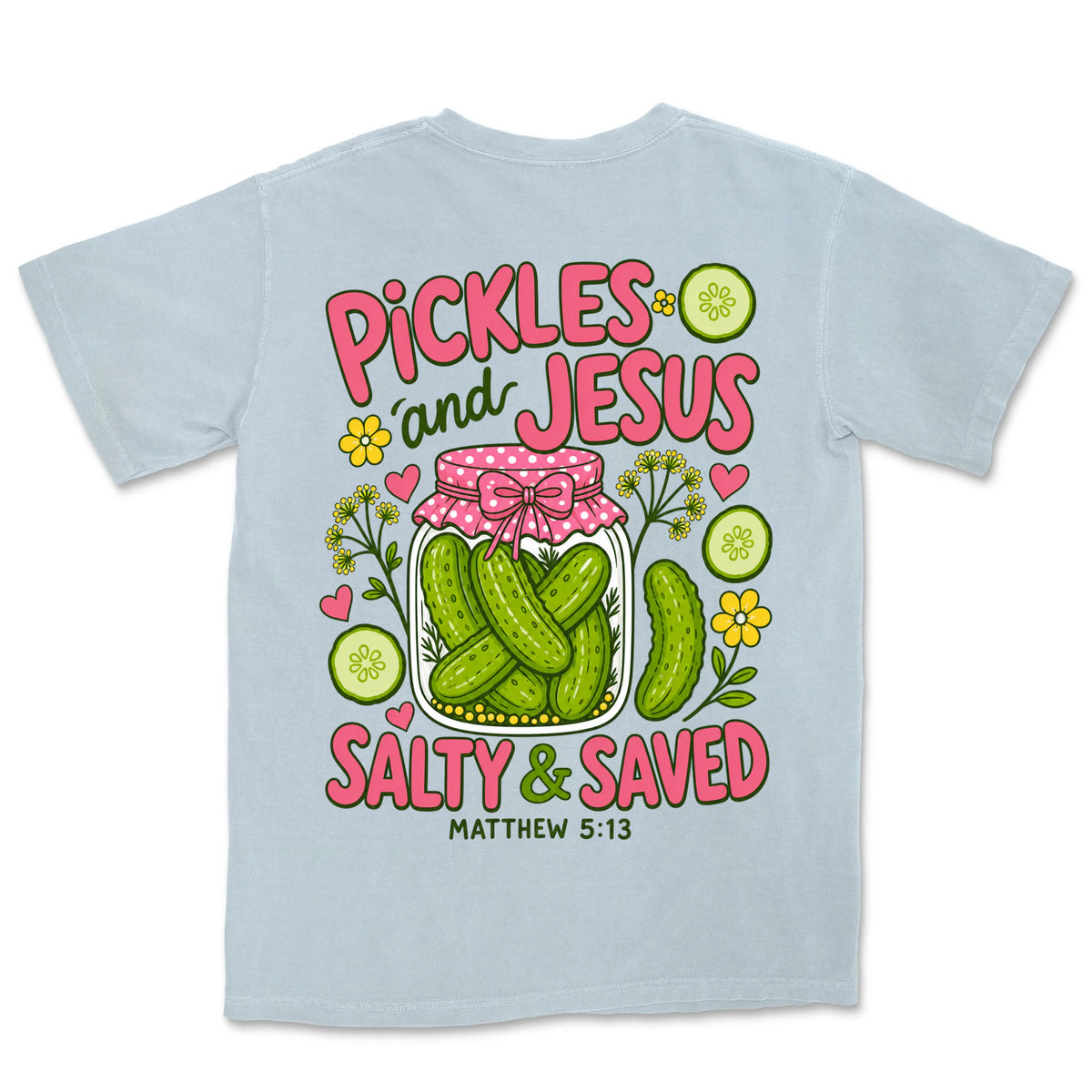 Pickles And Jesus | Chambray back