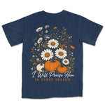 Praise Him In Every Season | Navy back
