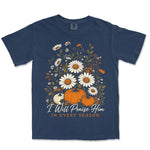 Praise Him In Every Season | Navy front