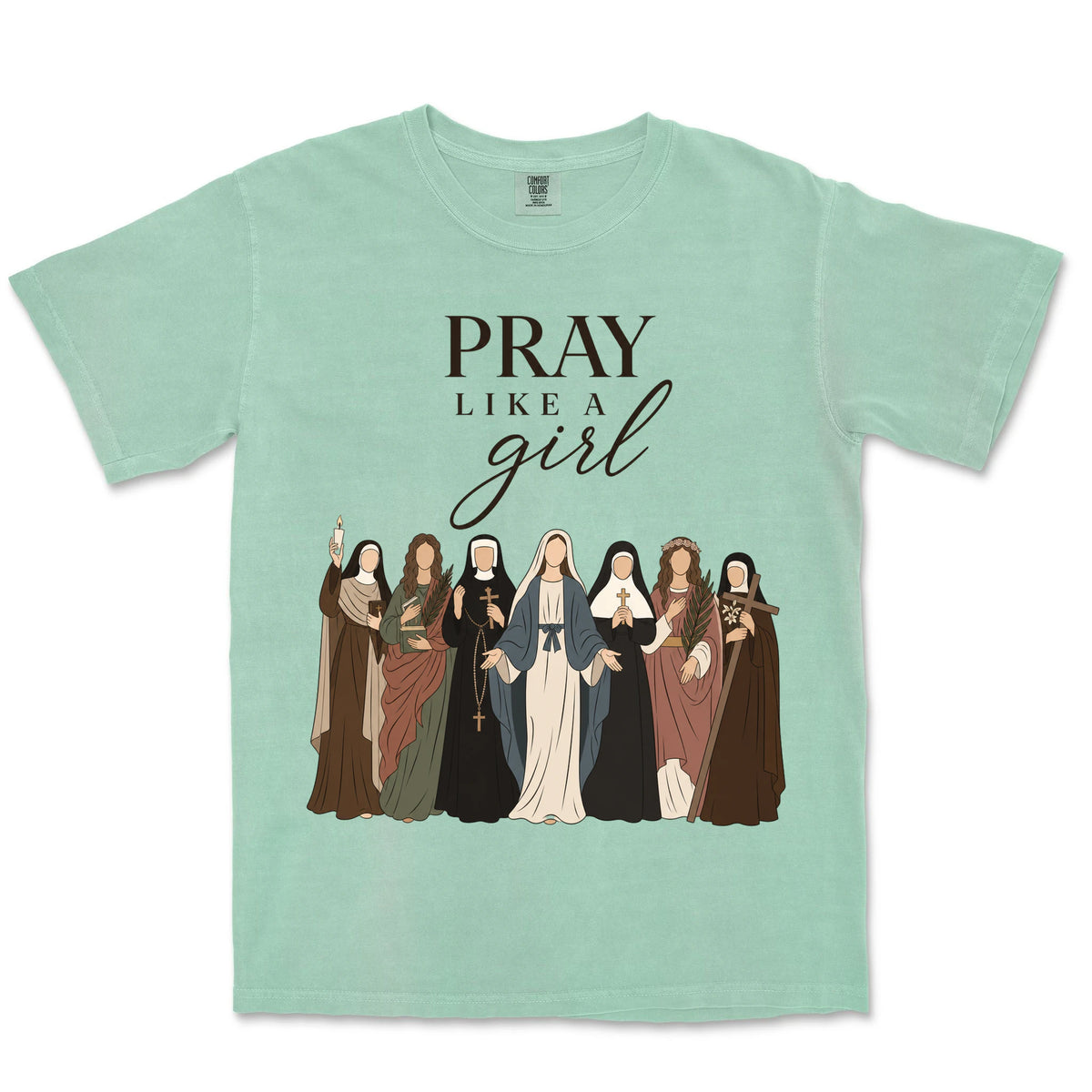 Pray Like A Girl Saints | Island Reef front