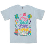 Pray Teach Love Repeat | Chambray front
