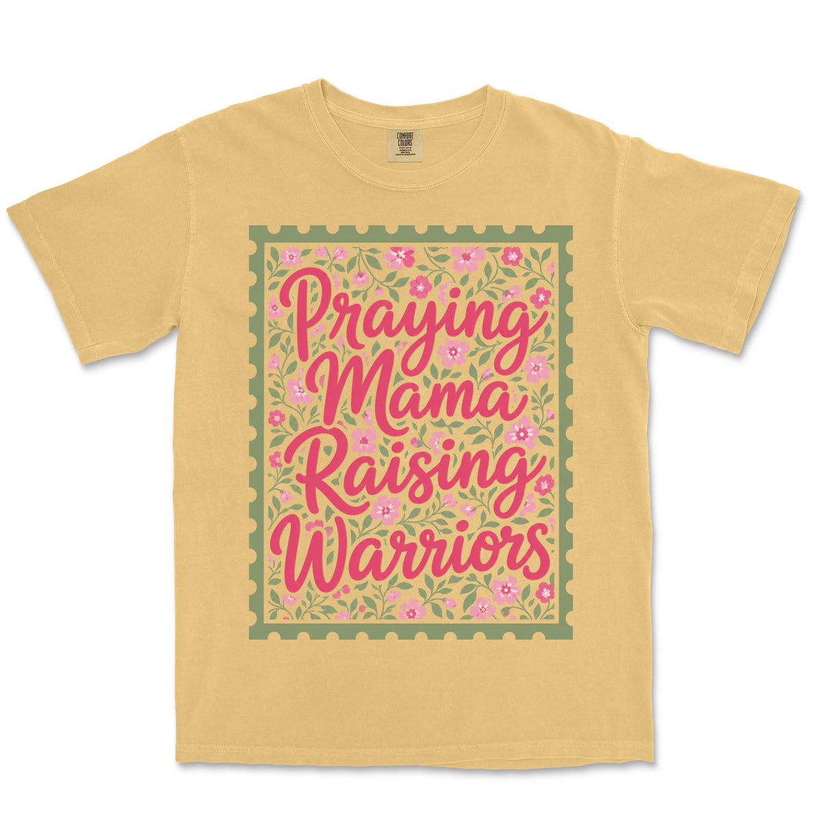 Praying Mama Raising Warriors | Mustard front