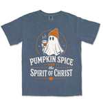 Pumpkin Spice And The Spirit Of Christ | Denim front