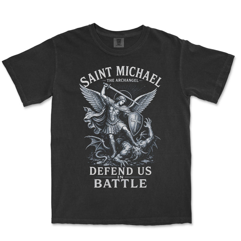 Saint Michael Defend Us | Black front