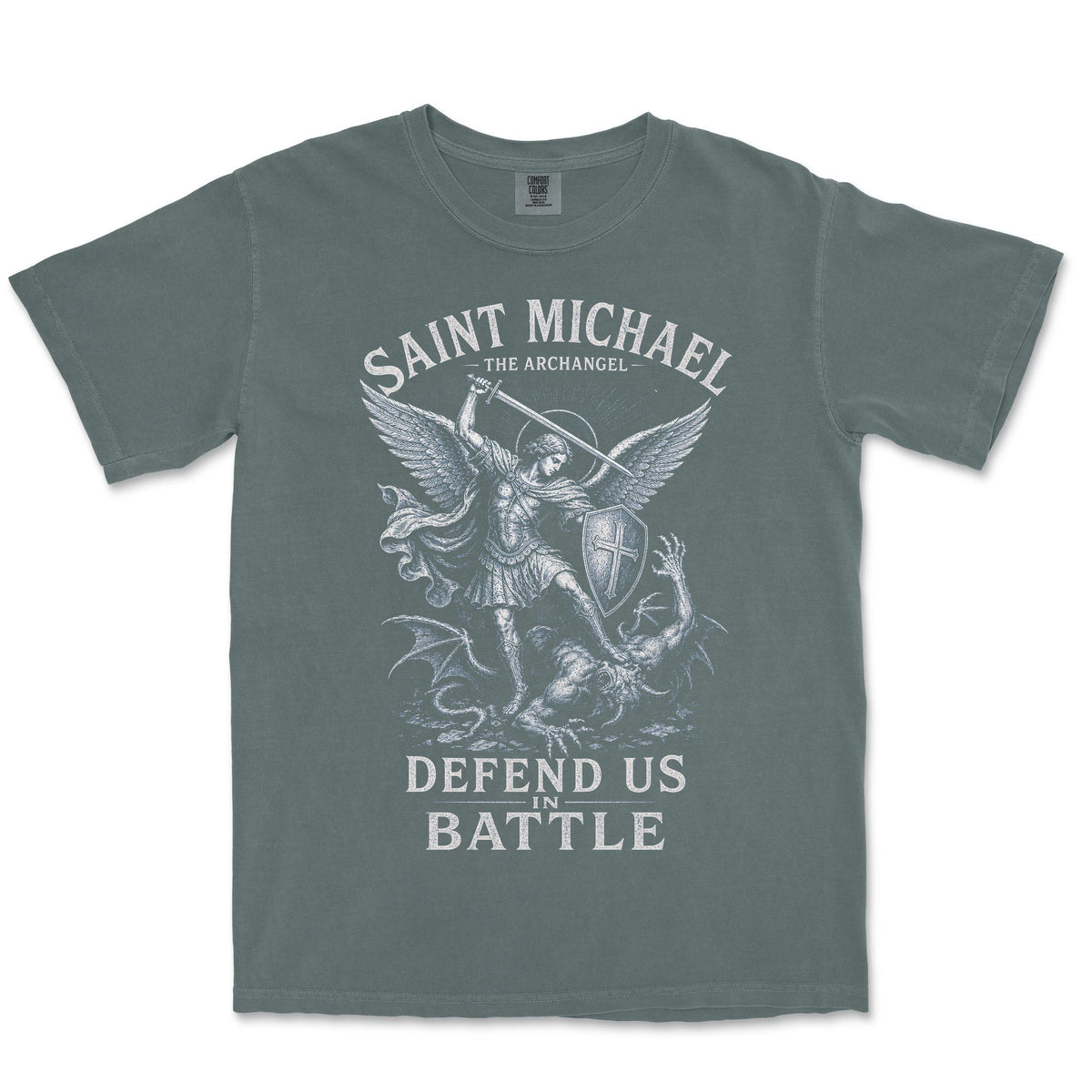 Saint Michael Defend Us | Blue Spruce front