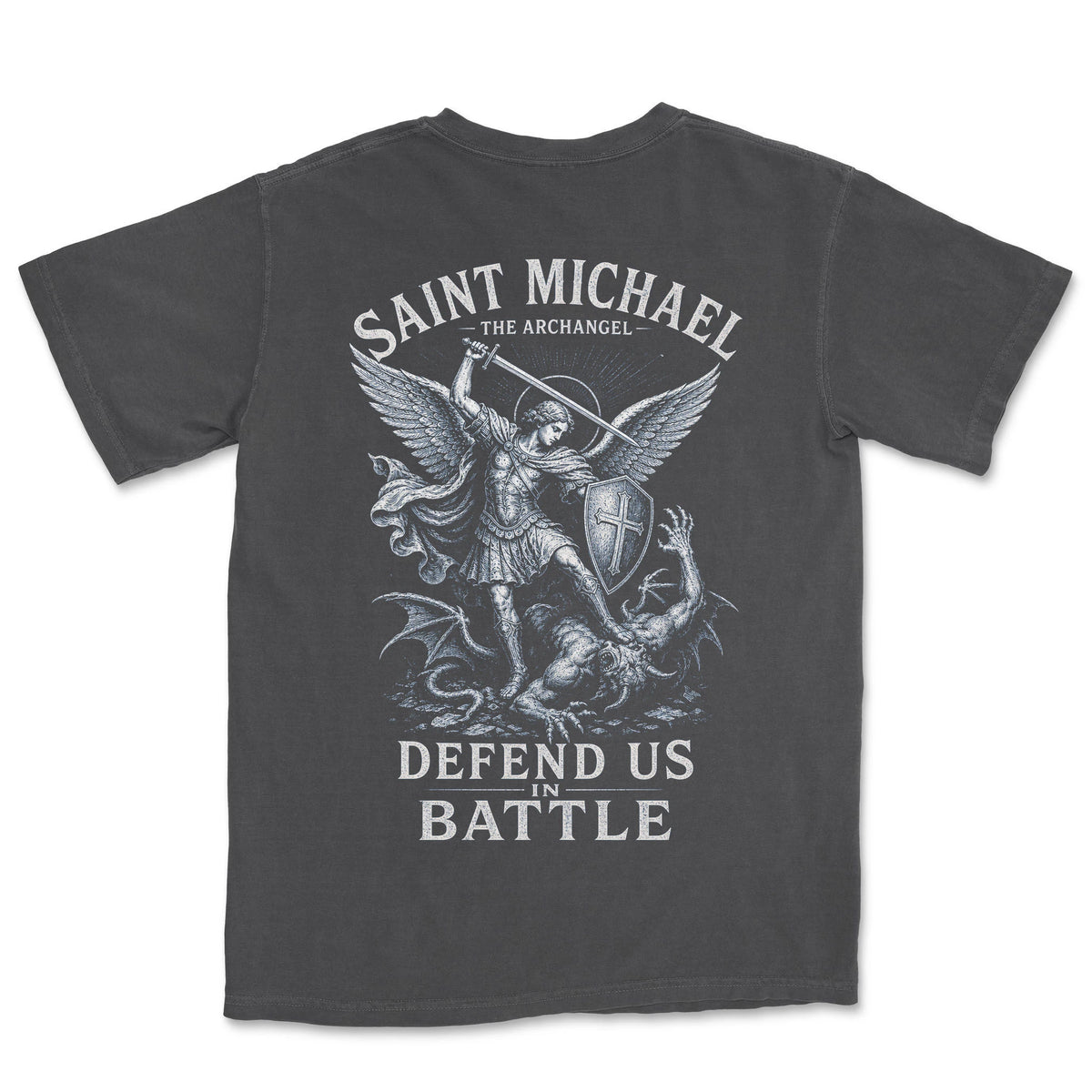 Saint Michael Defend Us | Graphite back