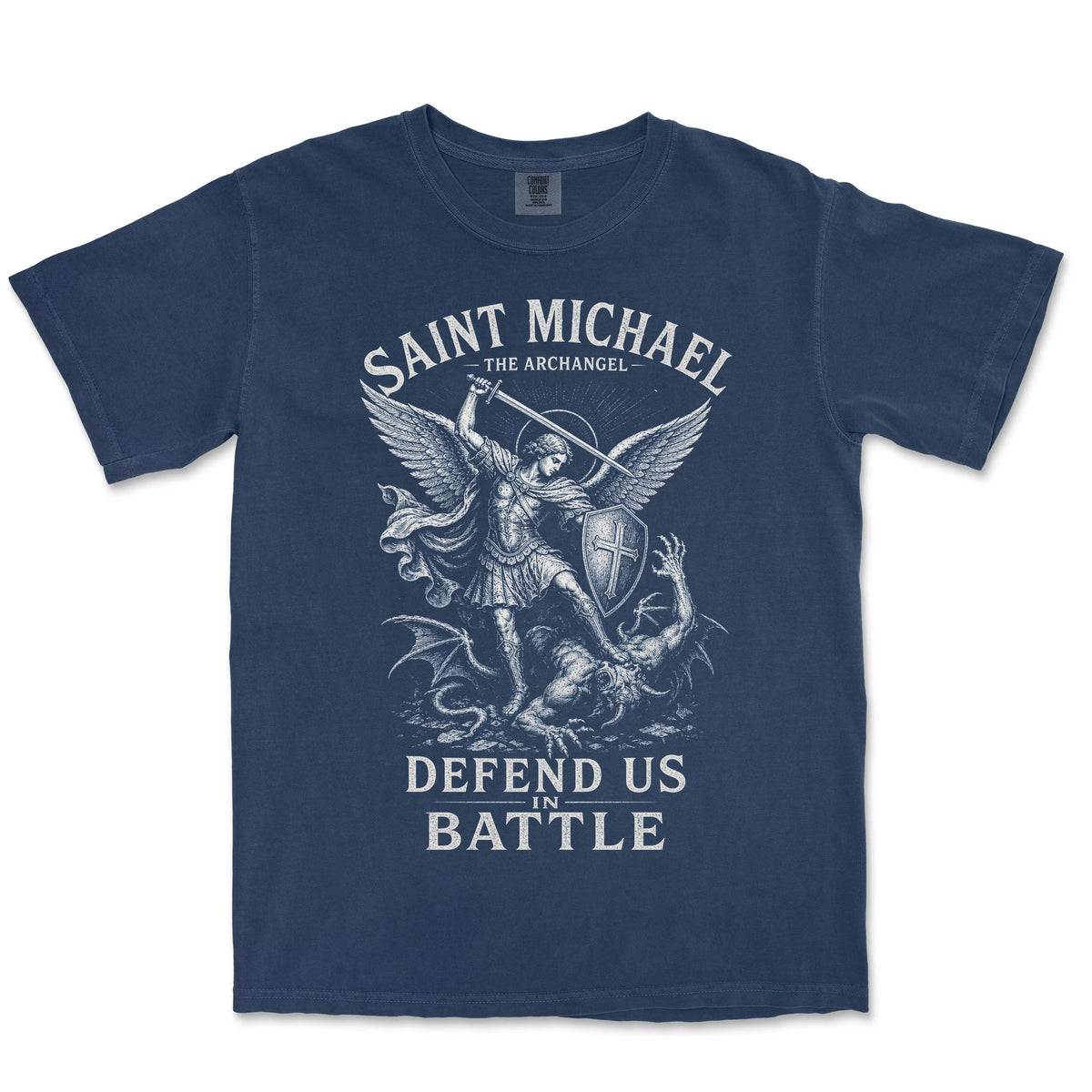 Saint Michael Defend Us | Navy front