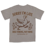 Sorry I'm Late Goose | Grey back